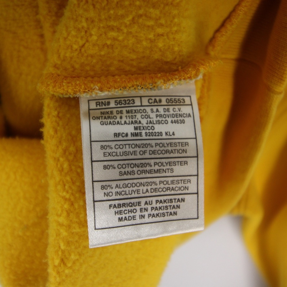 Vintage Nike Hoodie Mens XL Yellow Oregon Patches There Is No Finish Line - Picture 10 of 12